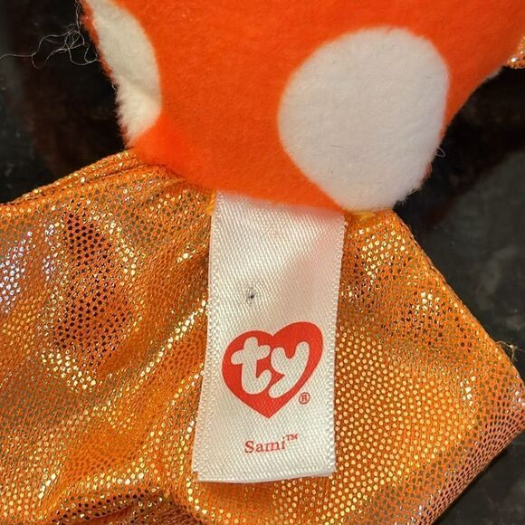 Ty Beanie Boos Sami The Fish Orange 6” / 15cm 2016 Beanie Boo Soft Toy with Tag - Picture 6 of 9